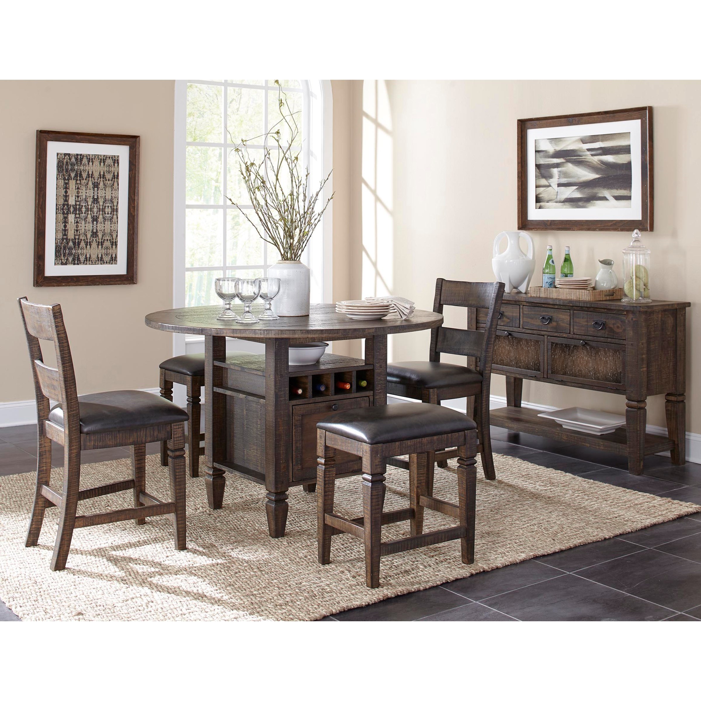 Sunny Designs Homestead 2 Ladderback Barstool With Cushion Seat